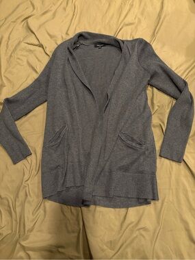Verve Ami Open-Front Gray Knit Cardigan